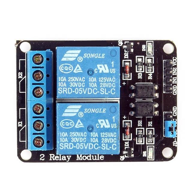 Narinco- 5V 2Ch Opto-Isolated Relay Module Arduino