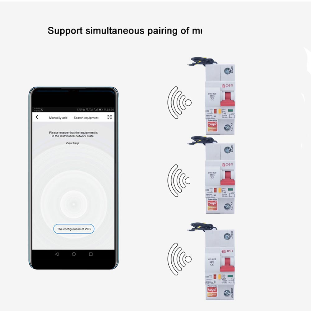 Narinco Tuya smart life lapp remote control wifi mcb circuit breaker